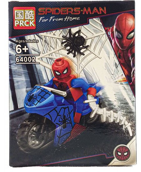 مینی فیگور مرد عنکبوتی با موتور و لباس اصلی